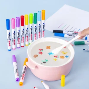 Water Floating Pen Magical Ink Pens With Spoon Floating Color Water Painting Floating Chalk Art Graffiti Drawing Set